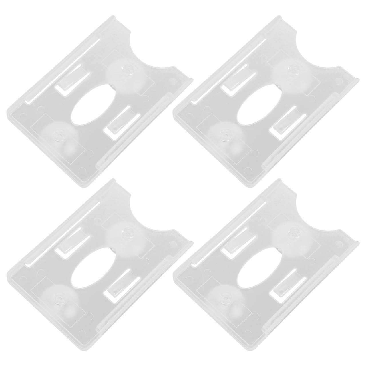 Healifty 4-Pack Suction Cup Badge Holders for Car Windscreen - Clear Parking Permit Holders with Sturdy Suction Mounts for Auto Interior Organization 3.54 X 2.17 Inches