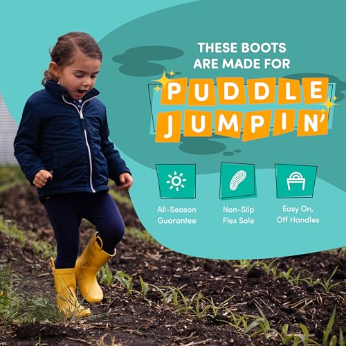 Lone Cone Premium Natural Rubber Rain Boots for Toddlers and Kids with Solid Design2