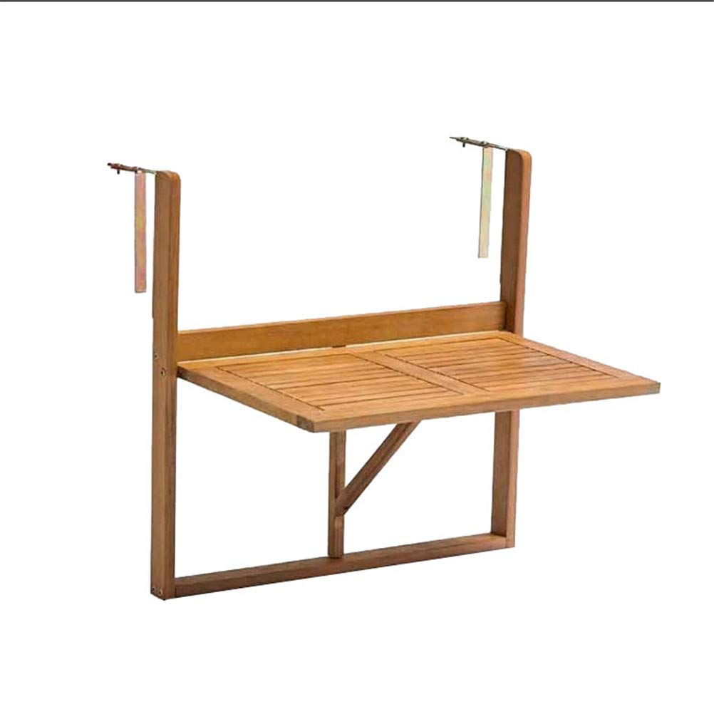 Buy Folding Balcony Deck TableAdjustable Folding Wooden Hanging Balcony