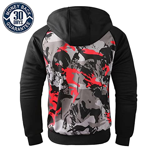 Men's Zip Up Color Block Hoodie Fleece Gym Workout zippered Sweatshirt Fashion Long Sleeve Hooded WIth Pocket2