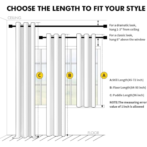 Image of MIULEE Fall Orange 100% Blackout Curtains for Bedroom 40x84 Inch Length | 2 Thick Layers Thermal Insulated Window Curtains with Black Liner, Noise Reducing Grommet, Drapes for Living Room, 2 Panels