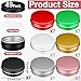 Moxweyeni 49 Pcs 1 Oz/30 ml Aluminum Tin Cans with Screw Lid, Refillable Travel Size Cosmetic Containers for Salves, Beard Balms, Candles, Lip Balm, Spices, DIY Cosmetic Storage (Multicolor)
