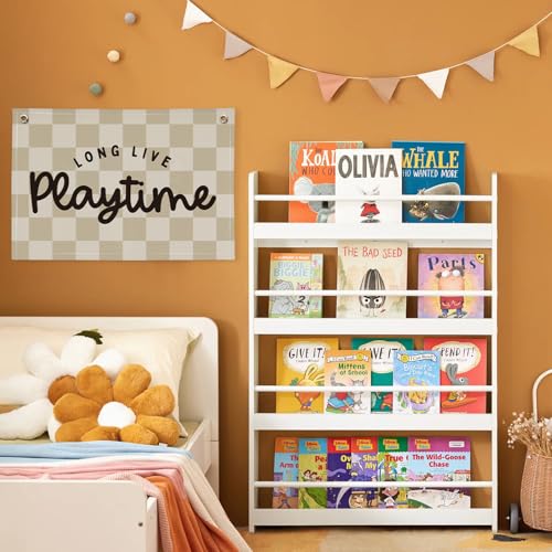 Image of Playroom Wall Decor, Long Live Playtime Banner, Playroom Wall Decor Boy Nursery Decor, Checkered Canvas Banner Wall for Playroom Toddler Room, Boys Girls Kids Room,Classroom ,playtime