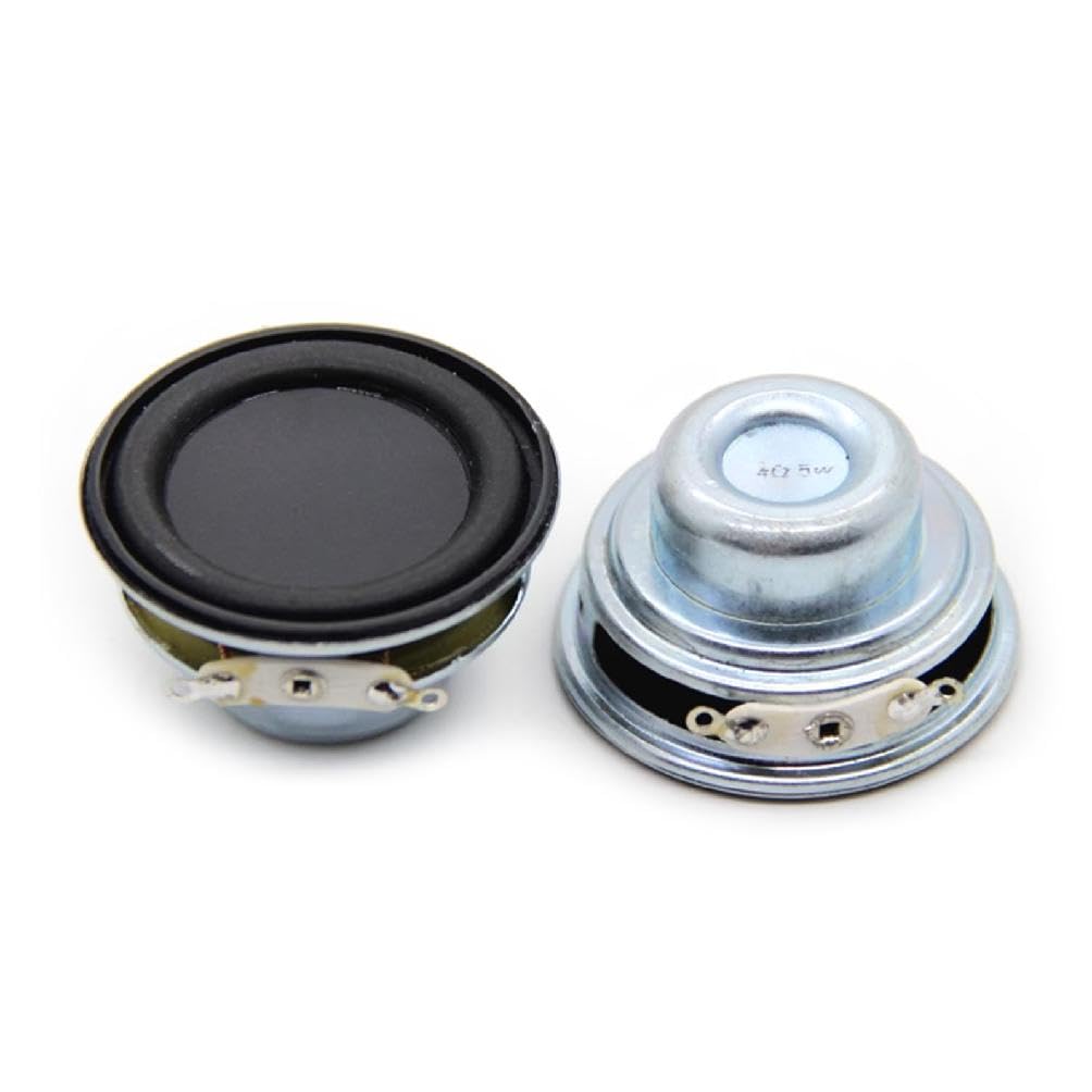 2 x 40mm 5W Professional 18 Coil Speakers, 4 Ohm, Full Range Magnetic, Suitable for Speaker Accessories, Home Theaters, Car Stereos, Portable Speakers