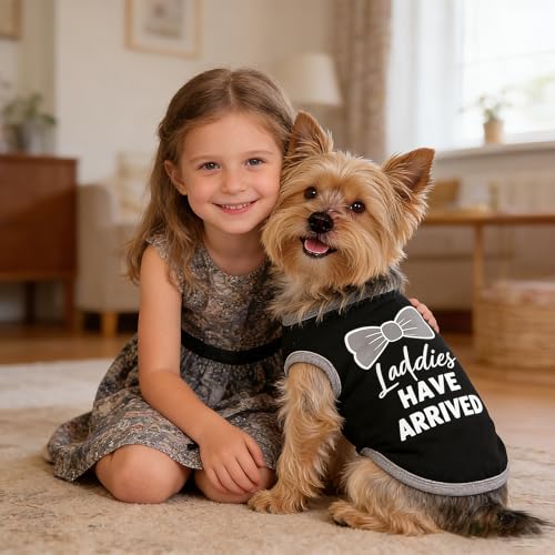hoyuwak 4 Pieces Pet Shirts Funny Dog Printed Clothes Dog Sleeveless Vests | Cool Breathable Puppy Clothes Dog Outfit for Summer - Image 8