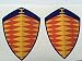 2 Koenigsegg Orange Die Cut Decals