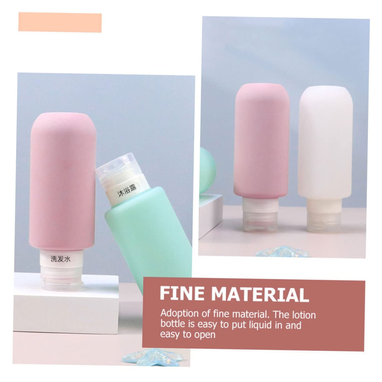 FRCOLOR 10pezzi Bottiglie Da Viaggio Silicone Da Contenitori Portatili Per Lozione e Shampoo Impermeabili e Comprimibili Per Toiletries Viaggio
