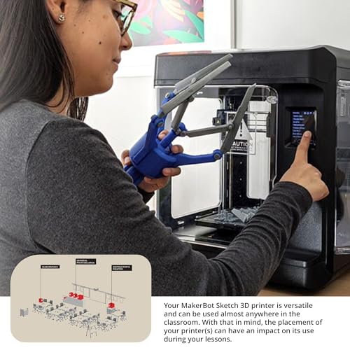 makerbot sketch 3d printer with fused deposition modelling print technology black large bundle with pla filament for sketch classroom and printers 10-pack 2 items