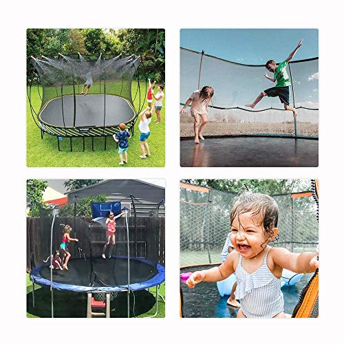 OYEFLY Trampoline Sprinkler Fun Water Park Summer Toys Trampoline Accessories Outdoor Trampoline Water Play Sprinklers for Kids (39 ft Black) - Thumbnail 5