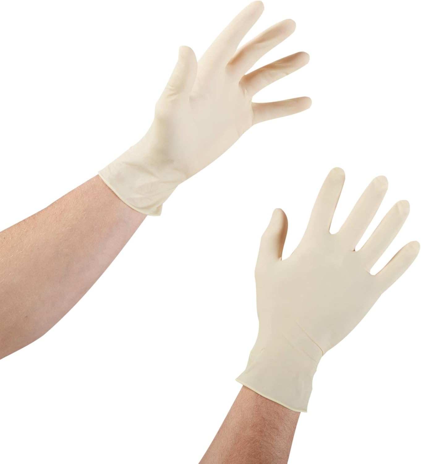 McKesson Confiderm DCL Latex Exam Gloves - Powder-Free, Ambidextrous, Non-Sterile - Ivory, Size Medium, 100 Count, 10 Boxes, 1000 Total