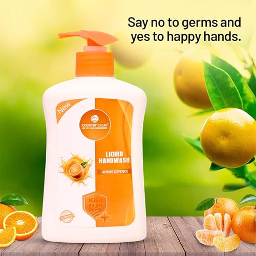 Image of Liquid Handwash - 250ml, Germ Protection and Antibacterial Orange Hand Wash, Soft on Hands with Refreshing Fragrance, Suitable for All Skin Types, Ideal for Daily Use