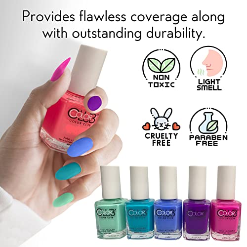 Color Club Vacation Nail Lacquer Set Of 6 - Beach Trip Nail Polish Set - Nail Art Manicure Set #TOP3