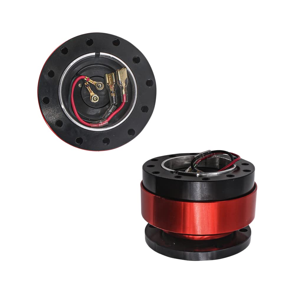 Riloer Kit universal de 6 orificios de liberación rápida para volante de carreras/rally/deportes de motor