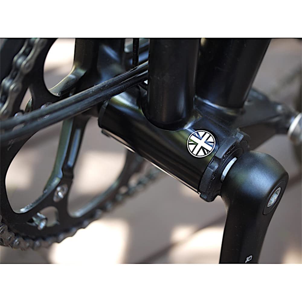 Pegatinas de aleación de aluminio BMX para brompton pegatina Horquilla soporte inferior horquilla trasera evita la fricción para brompton proteger (negro)