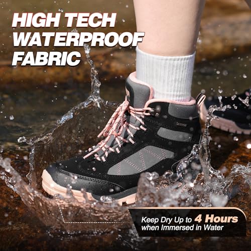 R CORD Womens Hiking Boots Waterproof Hiking Boots Womens Non-Slip Hiking Shoes Backpacking Boots All Day Walking Boots Outdoor3