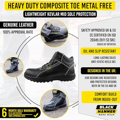 Embout en composite chaussures légères sans métal Black Hammer 1500 - 3