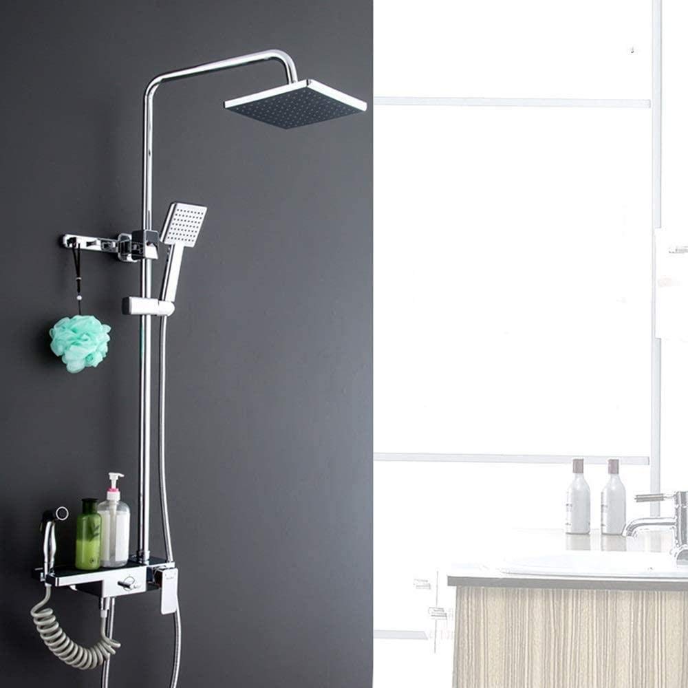 Douche mitigeur dissimulé en cuivre fine avec pommeau sous pression pour salle de bain moderne