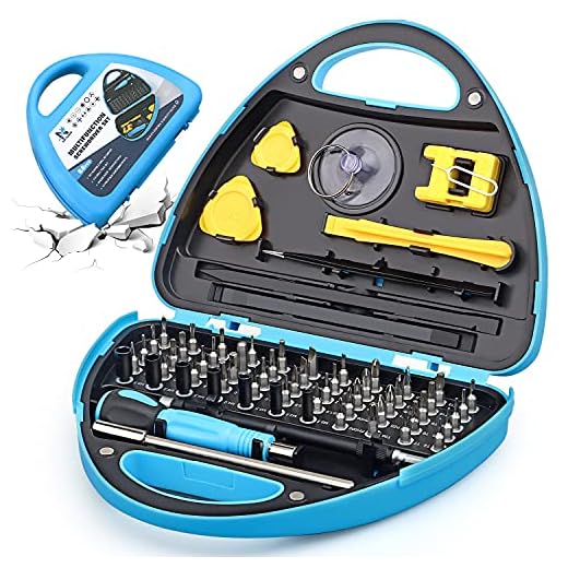 Computer Repair Tool Kit, Novoard Precision 68 in 1 Laptop Screwdriver Set with 55 Magnetic Bits, Professional Repair Kit Compatible for iPhone, MacBook, PC, Electronic, Laptop, PS4, Xbox, etc(N-2134)