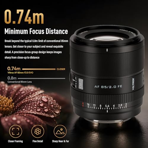 Image of VILTROX 85mm F2.0 EVO FE Lens, Wide Angle, Fast Aperture, for Nikon Z Mount Cameras