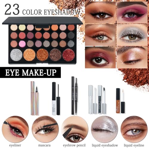 makeup kitmakeup set for women full kitprofessional make up kit for beginnersmakeup gift set for womenmakeup sets for girlsmakeup kit for teens red