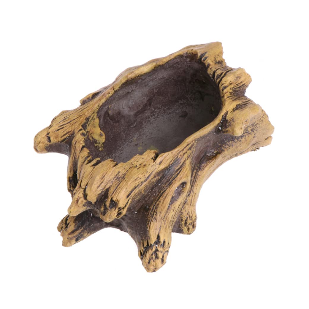 Whyzsjnclg Style1 Planter, Vintage Flower Pots Cement Planter Imitation Stump Tree Root Wood Flowerpot For Succulents Flowerpots Bonsai Decor 5X3.5x2 Inch For Home