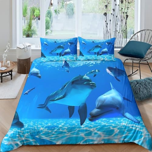 Funda nórdica Delfines océano impresión