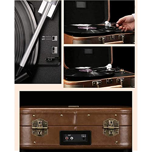 Disques vinyles Portables Phonographe rétro Vintage, Tourne-Disque Bluetooth Platine Vinyle avec enregistreur de Haut… - Les Beatles, Paul McCartney, John Lennon, RIngo Starr, George Harrison Disques vinyles Portables Phonographe rétro Vintage, Tourne-Disque Bluetooth Platine Vinyle avec enregistreur de Haut… – Image 3