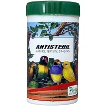 PINETA Antisteril 40g Vitamins for Birds Essential Vitamin A D3 E Powder, Pet Bird Vitamins for Parakeet and Parrot Food, Feather Color Enhancer and Bird Fertility Enhancer