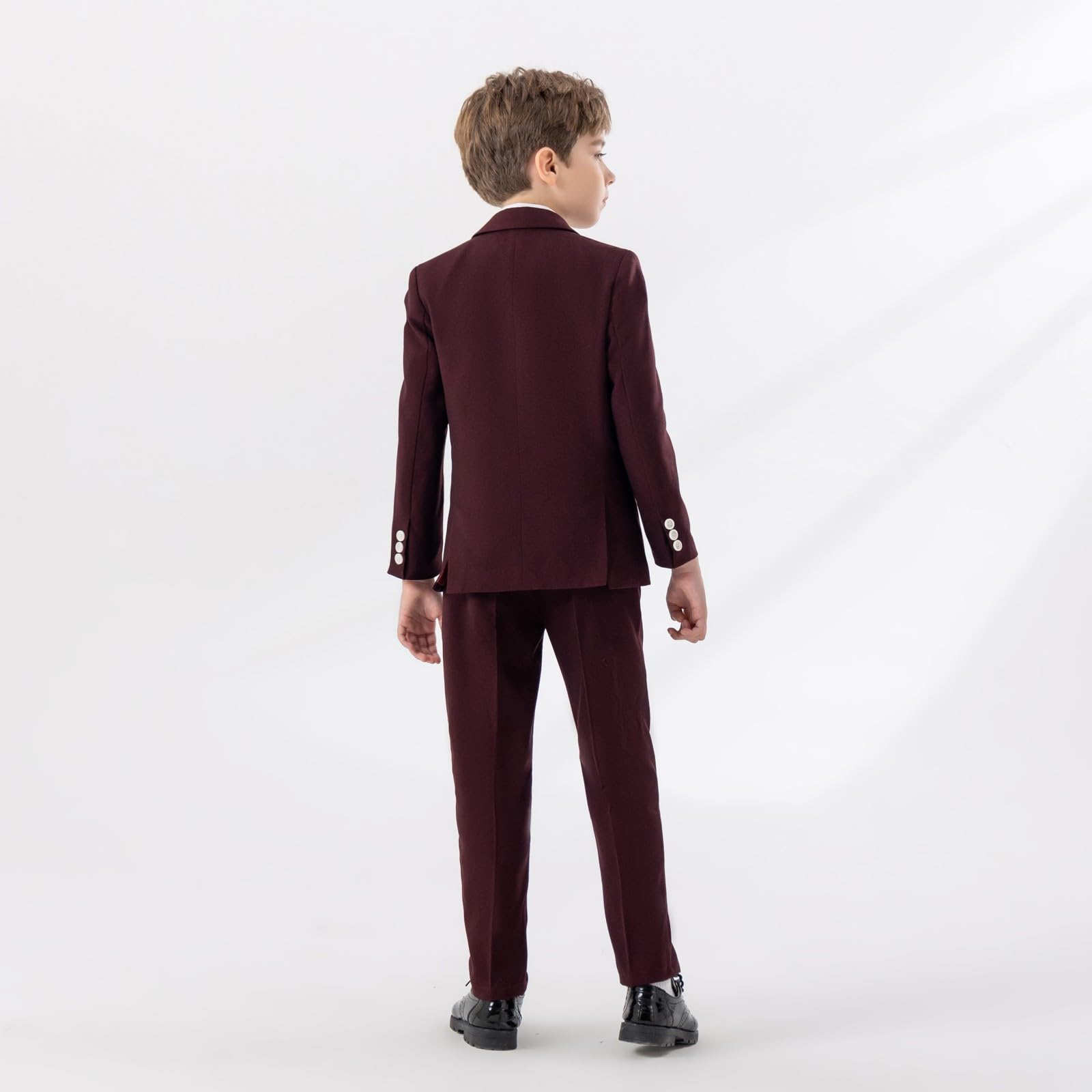 Elegante vestito formale a quattro pezzi per autunno inverno con giacca gilet cravatta e pantaloni per bambini 4-12 anni sofisticato abbigliamento da performance per feste