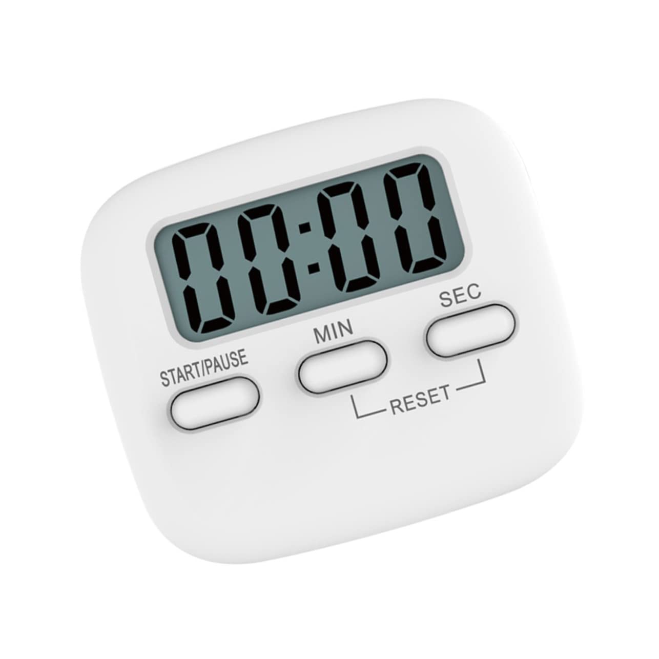 6pièces Minuteur Digital avec Alarmes pour Cuisine Et Chronomètre LCD Blanc avec Affichage Et Fort pour Salle De Bain Et Gym