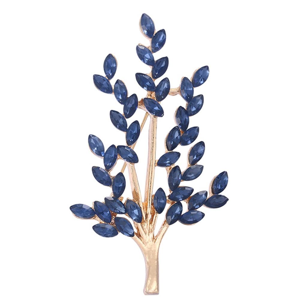 Dunkelblaue Blätter Brosche Pin Mantel Schal Damen Herren Büro Casual Bankett Brosche Geschenk