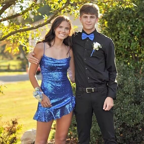 Sequin Short Homecoming Dresses for Teens 2025 Spaghetti Straps Sparkly Tight Mini Prom Cocktail Party Dress3