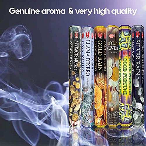 Hem Assorted Incense Sticks Pack Of 6, 20 Stick Tubes,120 Sticks Total #TOP2