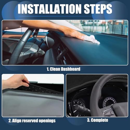 Alfombrilla para salpicadero de Buick Envision 2014-2017 funda protectora negra con borde rojo 3