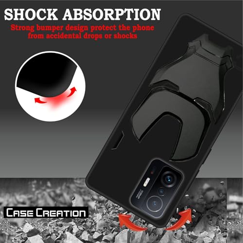 Image of COVERLY Official 3D Touch Feel Trending Marvel Avengers Logo Mask Soft Rugged Grip Silicone Iron Man Super Power Cartoon Movie Engraved Silicone Matte Back Cover for Xiaomi Mi 11T 5G -Black