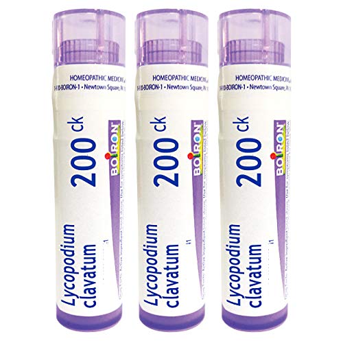 Boiron Lycopodium Clavatum 200ck Homeopathic Medicine for Bloated Abdomen – Pack of 3 (240 Pellets)