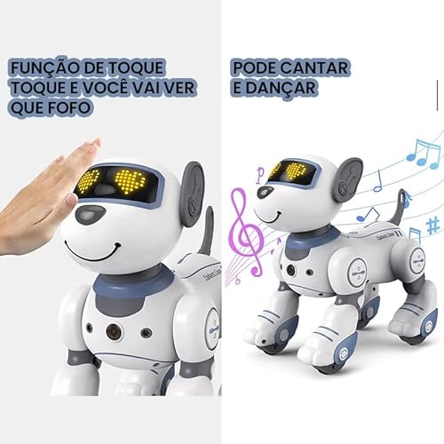 Cachorro Robô Inteligente, Smart Robot Dog, Cão Robô Dançarino Com Comando de Voz Programável, Sensí