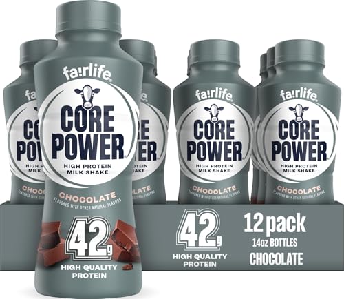Core Power Elite High Protein Shake, Chocolate, 42g Bottle, 14oz,...