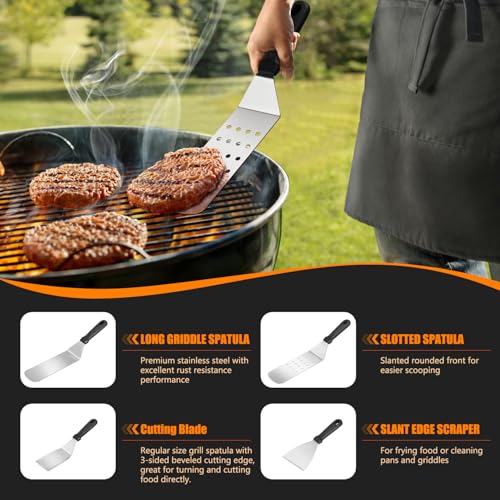 Kit accessoires pour barbecue 28pcs en acier inoxydable noir - 5