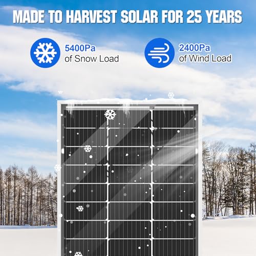 Eco-Worthy US-L02M100N-MCWMZIUS2000L200-4 1.6Kwh Complete Solar Panel Kit 400W 12V For Rv Off Grid: 4*100W Bifacial Solar Panel + 40A Mppt Controller + 2*12V 100Ah Lithium Battery + Upgraded 2000W Power Inverter + Bluetooth Module thumb #4