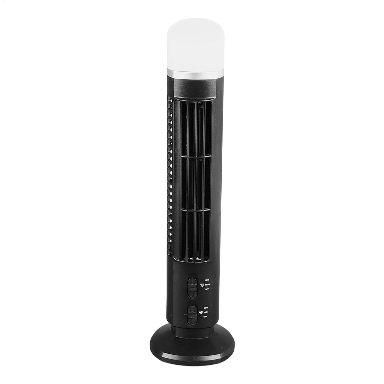 Tower Fan for Bedroom, 34dB Ultra Quiet Standing Fan wih Light, Bladeless