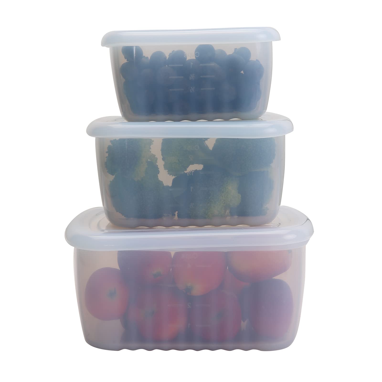 3-Piece Silicone Food Containers Reusable Storage Box Bento 9.2oz 18.3oz 33.8oz Lunch leftovers Meal Prep Container for Vegetables Fruits Meat Fish Grains Store Keep Fresh Microwave Freezer Safe