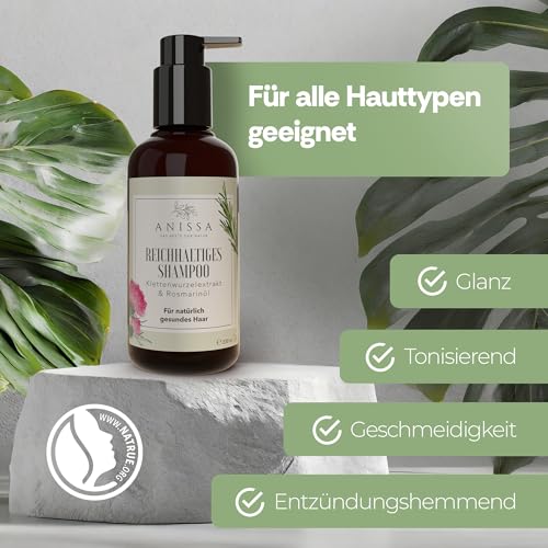 Naturkosmetik Shampoo Anissa Rosmarin für Damen 200ml