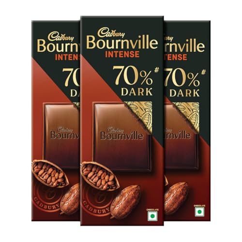Cadbury Bournville Rich Cocoa 70% Dark Chocolate Bar, 75 Gm (Pack...