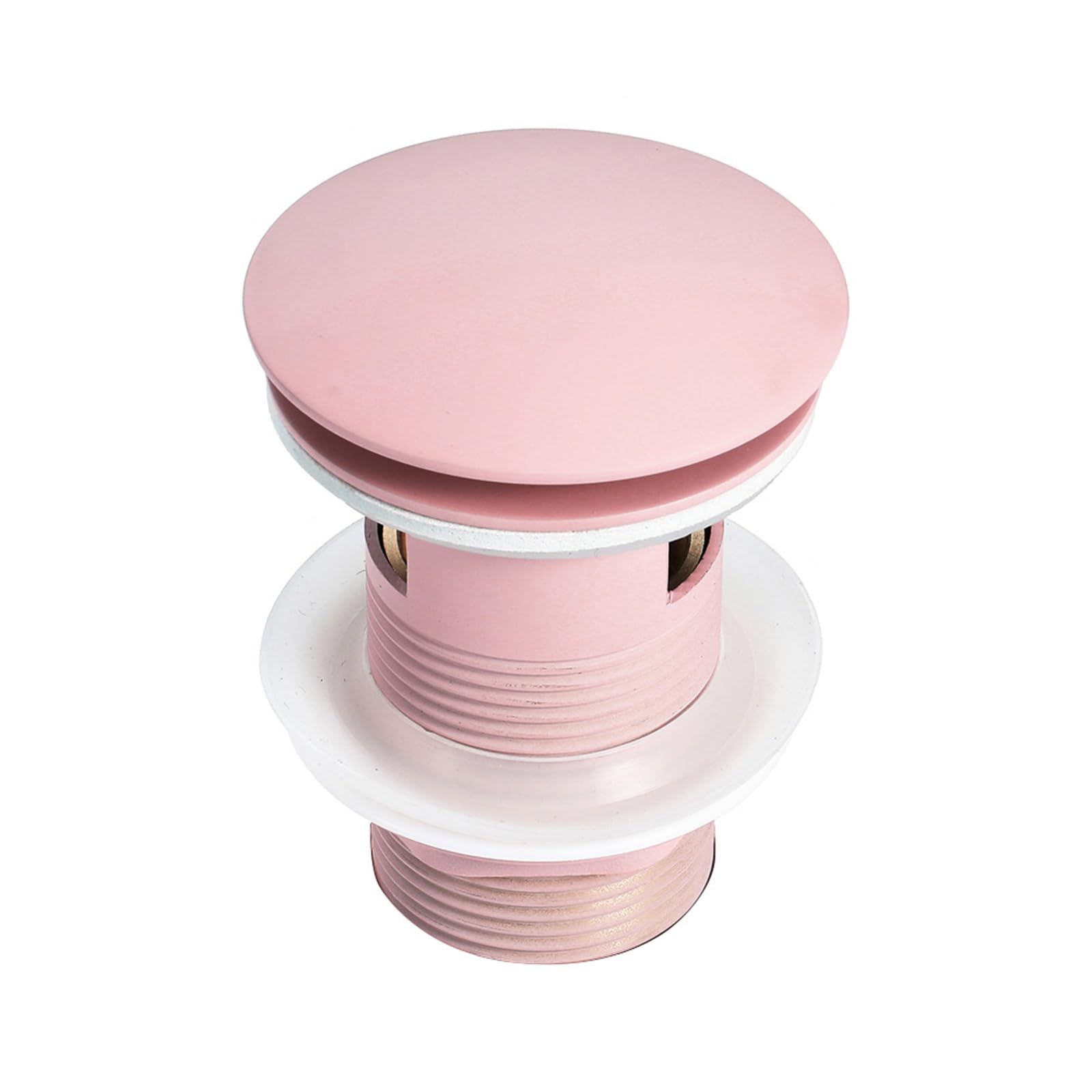 Piletta Di Scarico Lavabo Universale G1 1/4“,Rosa,Piletta Click Clack Bianca Bidet,Piletta Lavabo Bagno Click Clack,Con Cestello,Scolapiatti A Rimbalzo In Rame Pieno,Rosa A
