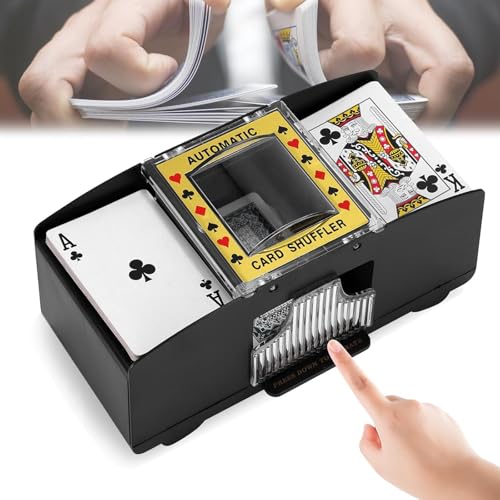 Cerioll Melangeur de Carte Électronique, Mélangeur de Cartes à Jouer, Mélangeur De Cartes Automatique, Automatique d'Outil de Mélangeurs de Carte, pour...