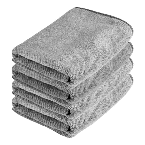 Image of Autofy 250GSM - 40cm x 40cm - [Pack of 4] - Microfiber Cloth Double Sided Microfiber Cloth for Car Lint Free Super Soft Plush Car Cleaning Cloth Sueded Edges for Scratch Free Car & Bike Cleaning