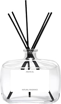 Reed Diffuser, 3.4Fl Oz Home Fragrance for Bathroom Bedroom Air Freshener, Lemon, Peppermint, Jasmine, Sandalwood, Incense, Glass Scented Diffuser with 4 Reed SticksAzure Blue