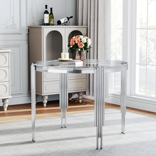AMHDDT Round Glass Dining Table for 4, 37