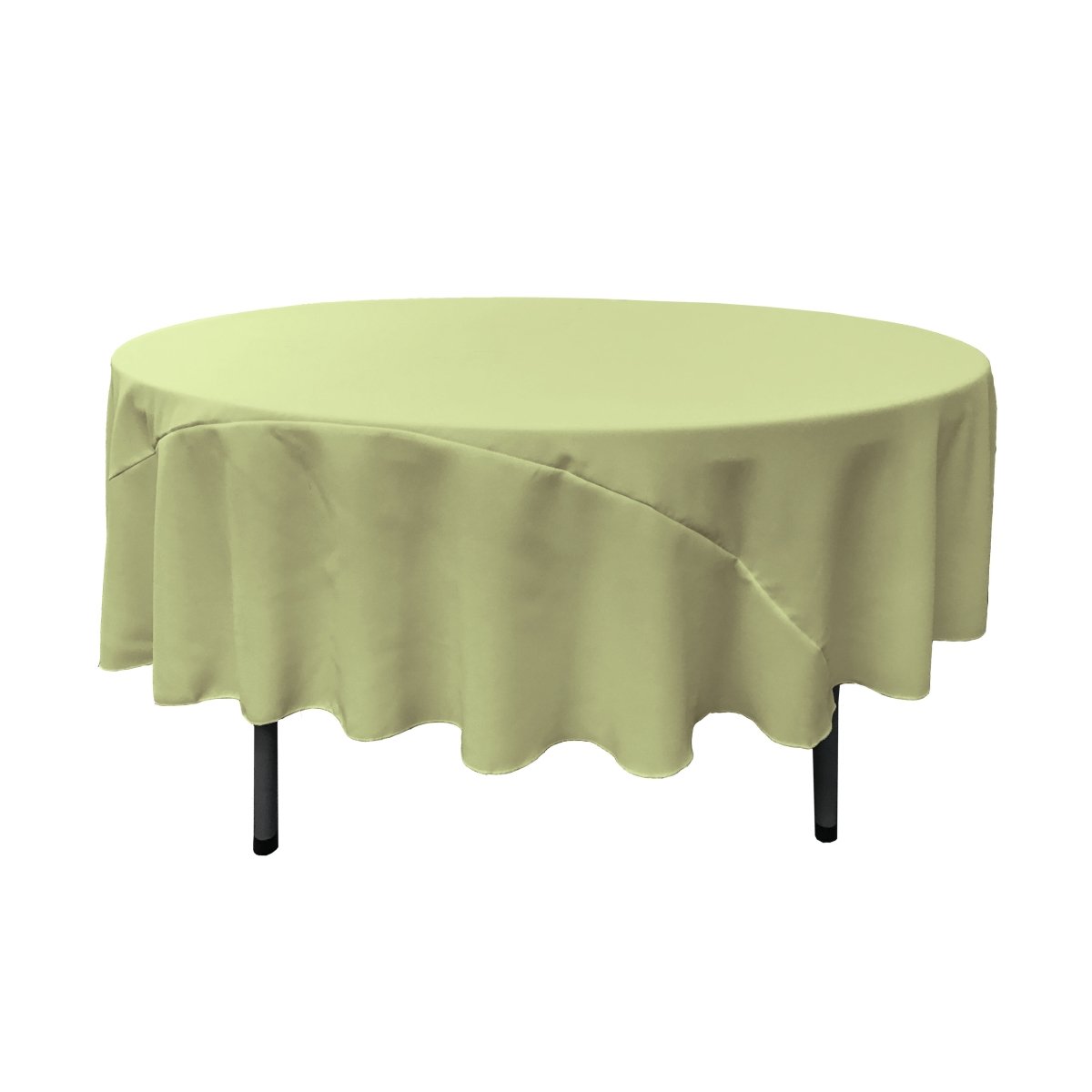 TCpop90R-SageP19 Polyester Poplin Tablecloth44; Sage - 90 in. Round